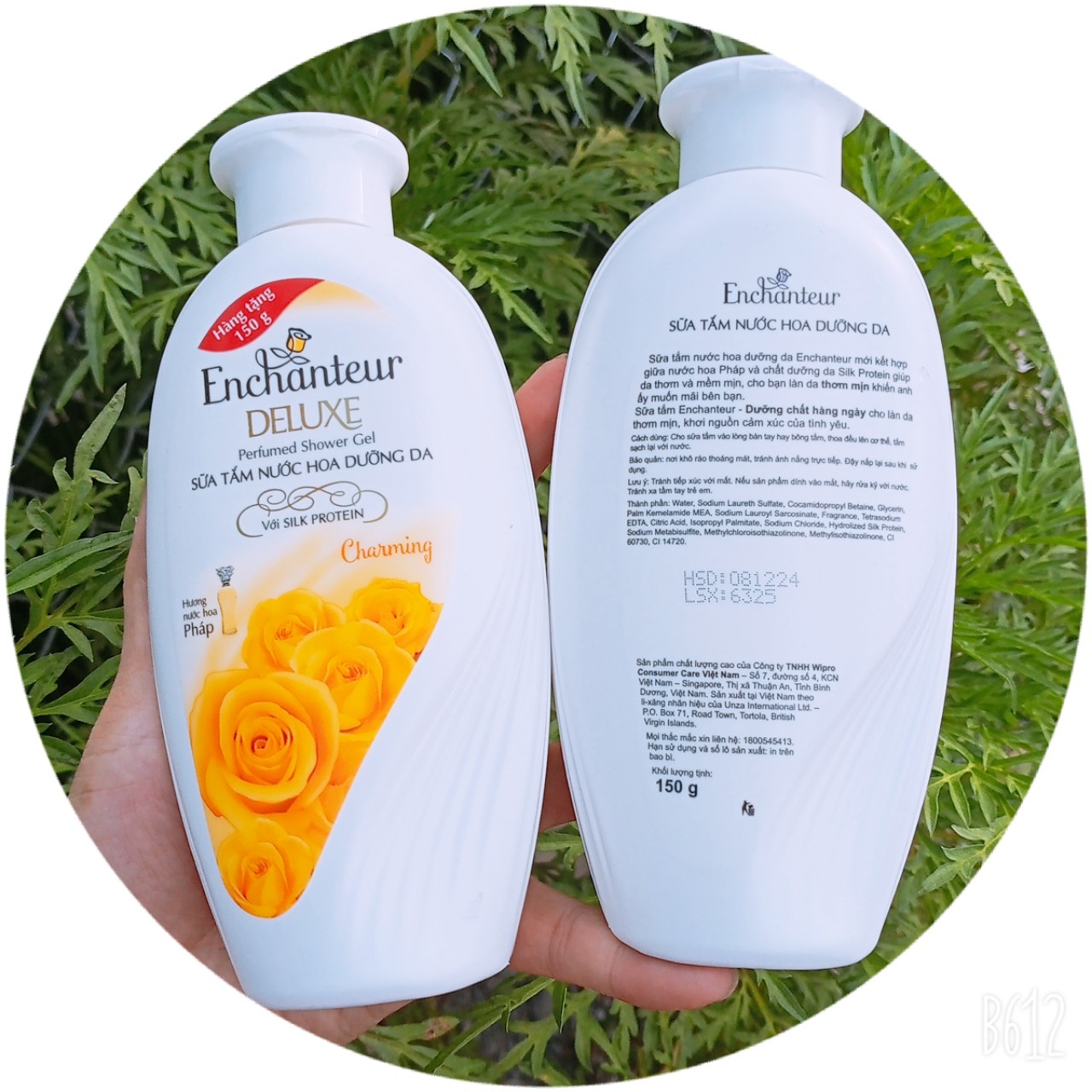 Combo 2 chai sữa tắm hương nước hoa enchanteur deluxe 150g quyến rũ nổng nàn