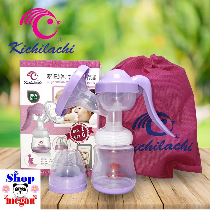 [Tặng 6 túi trữ sữa ]Máy hút sữa bằng tay Kichilachi Nhật Bản