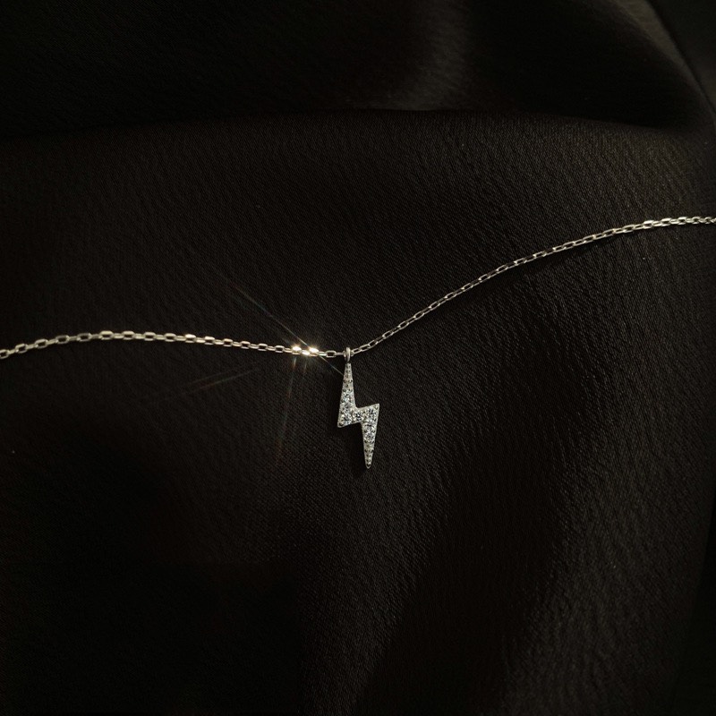 Dây chuyền tia chớp xinh xắn dây chuyền bạc ulzzang dễ thương