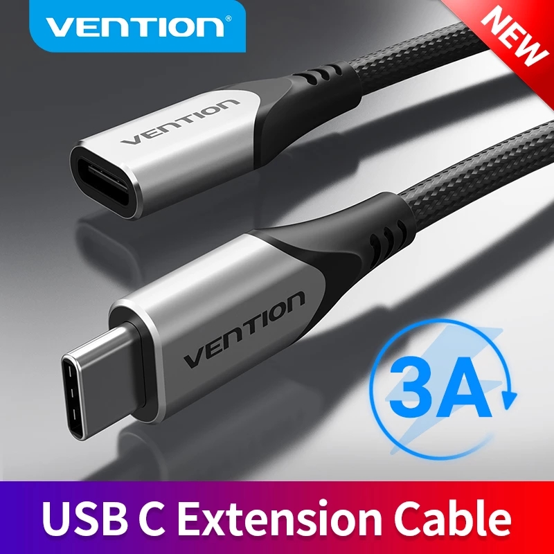Vention USB C Extension Cable Type C Extender Cord USB-C Thunderbolt 3 for MacBook Pro Nintend Switch USB 3.1 USB Extension Cable