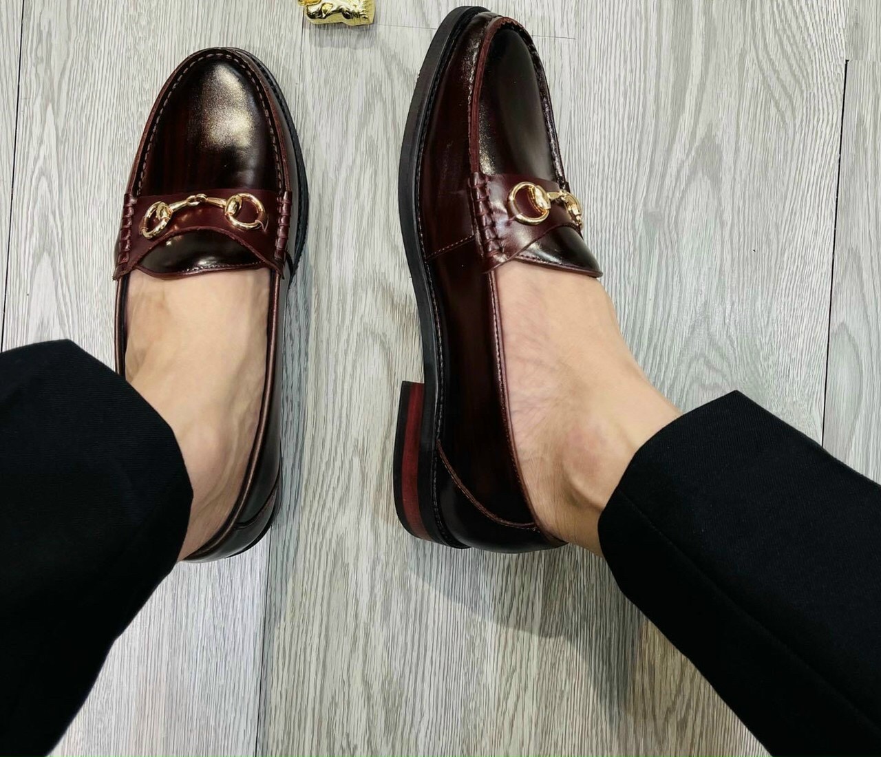 Giày lười nam da bò đế phíp cao cấp