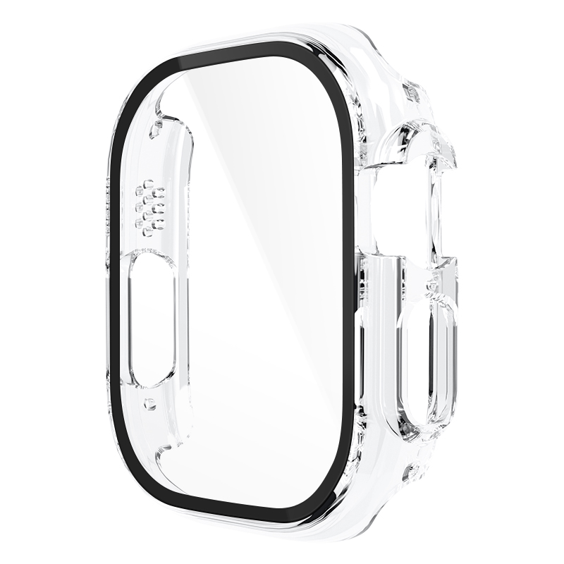 Kính + vỏ cho Apple watch Ultra 2 Vỏ 49mm Phụ kiện bảo vệ màn hình cường lực cho Apple Watch Series 9 8 7 SE 6 5 4 3 21 45mm 41mm 44mm 40mm 42mm 38mm