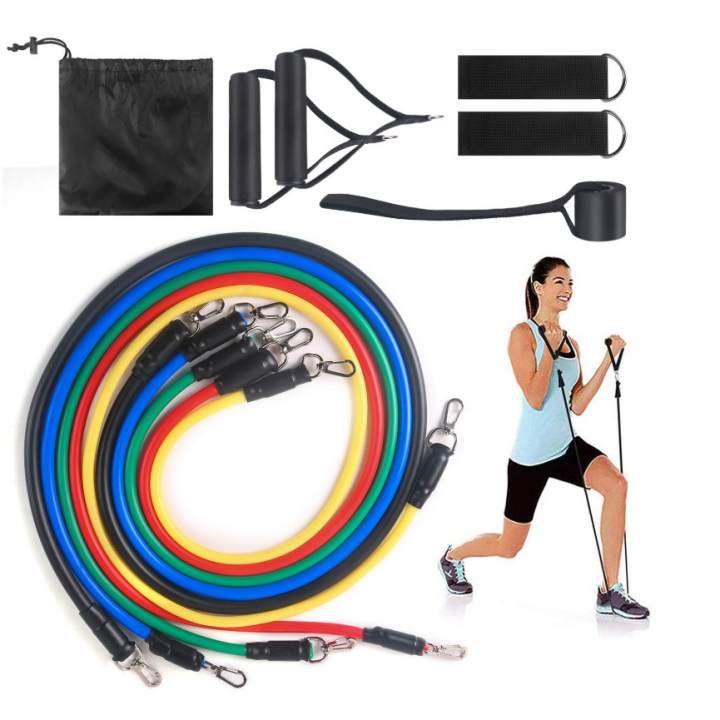 Dây kháng lực tập gym Dây tập gym đa năng Dây tập Gym Ngũ Sắc Các loại dây tập gym Dây kháng lực đa năng Dây cao su tập gym Bộ 5 dây đàn hồi tập…