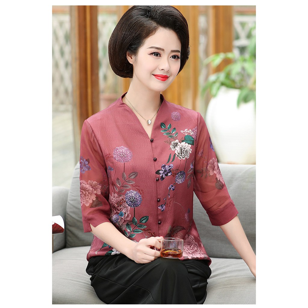 Áo sơ mi cho người già hàng sẵn ( SM hoa thuoc duoc) 🎉🎉
