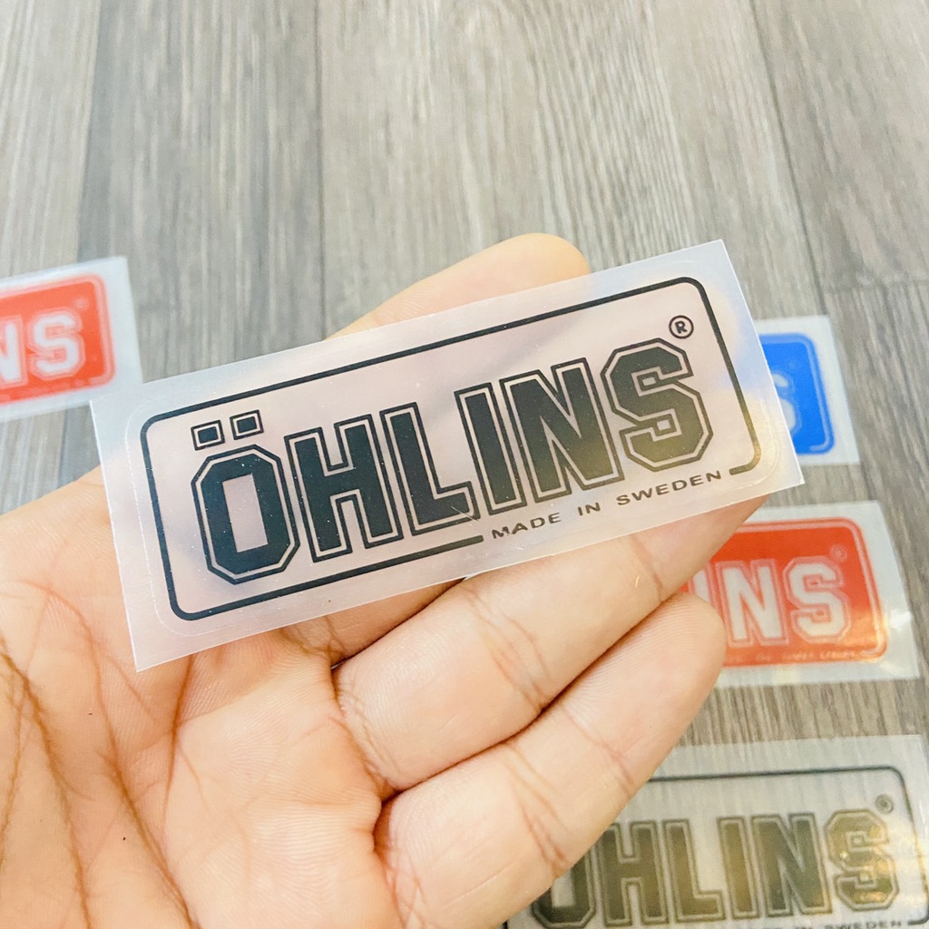 (Siêu rẻ) Tem OHLINS cao cấp dán phuộc, bình dầu phuộc