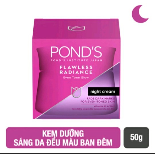 Kem Dưỡng Trắng Da Cao Cấp Đêm Ponds Flawless Radiance Derma+ (50g/hũ)