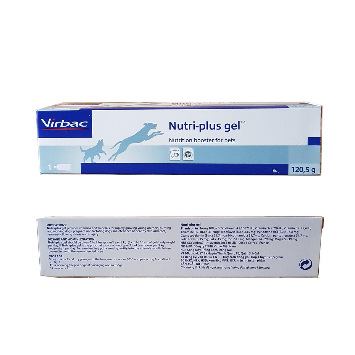 Dinh dưỡng ăn cho chó mèo - Virbac Nutrigel plus