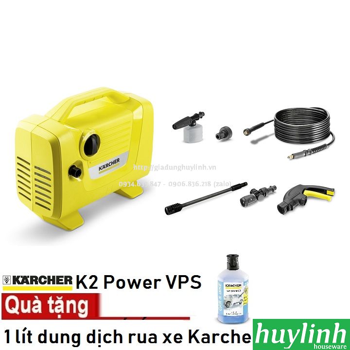[HCM][Trả góp 0%] Máy rửa xe Karcher K2 Power VPS [Thay thế K2 420 Aircon] - Tặng chai dung dịch 1 lít