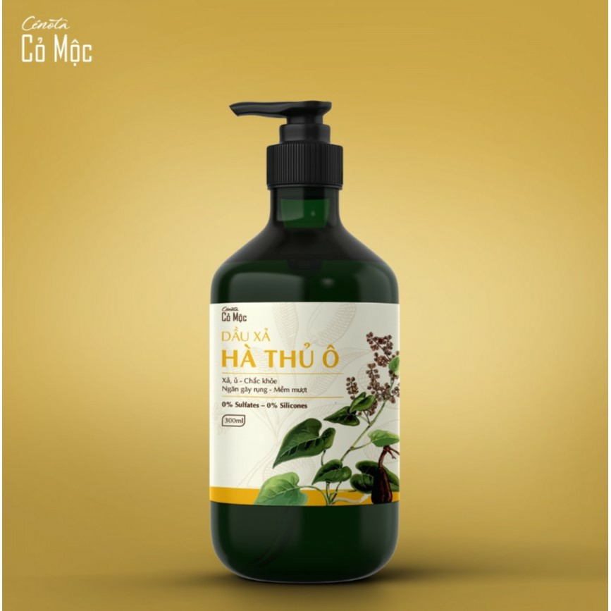 Dầu Xả Hà Thủ Ô Cenota Cỏ Mộc Suôn Mượt, Sạch Gàu, Ngăn Gãy Rụng, Dưỡng Tóc Chắc Khỏe 300ml