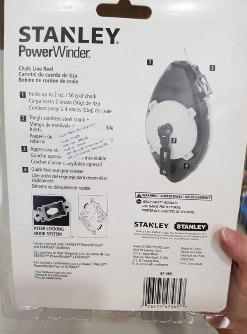 Thước đánh dấu búng mực stanley 47-465