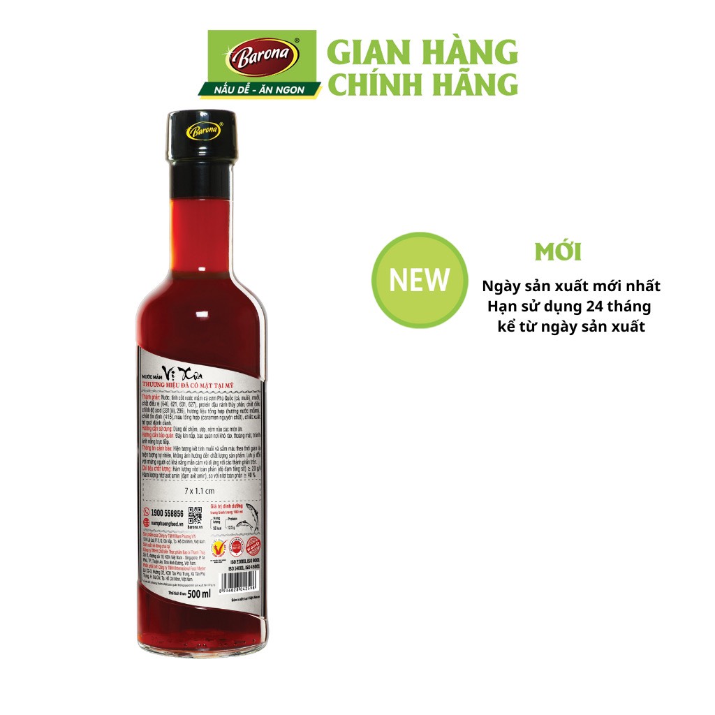 Nước mắm cao cấp Vị Xưa 40 độ đạm 500ml