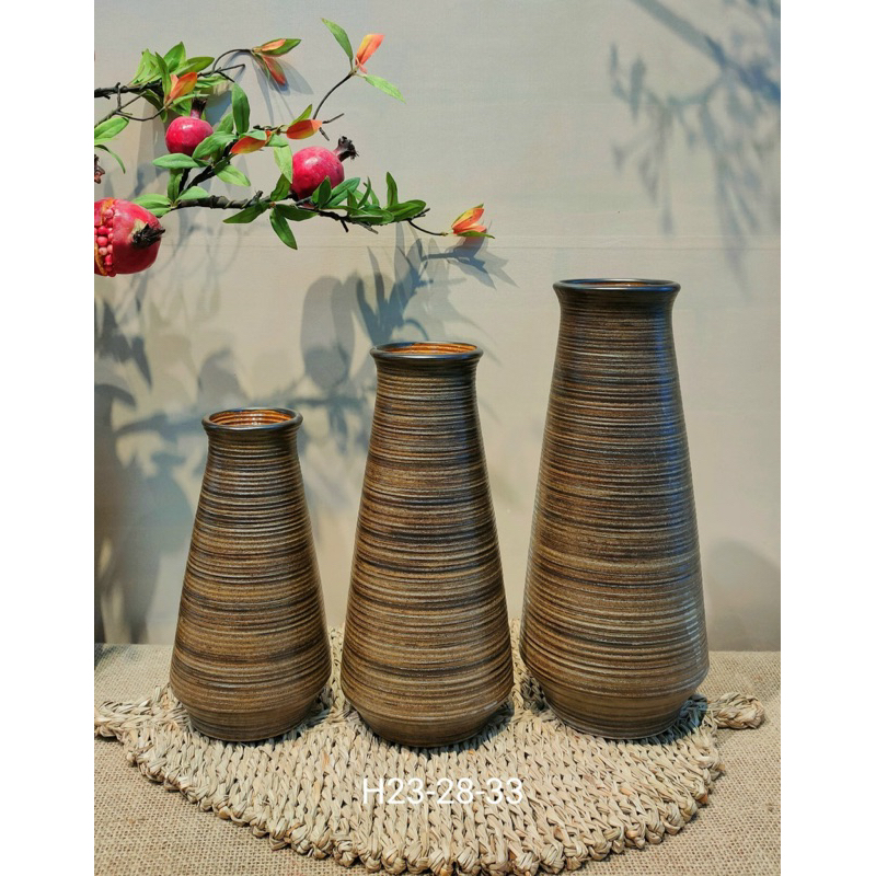 Bình cắm hoa, lọ hoa dáng sake cắm hoa gốm sứ Bát tràng
