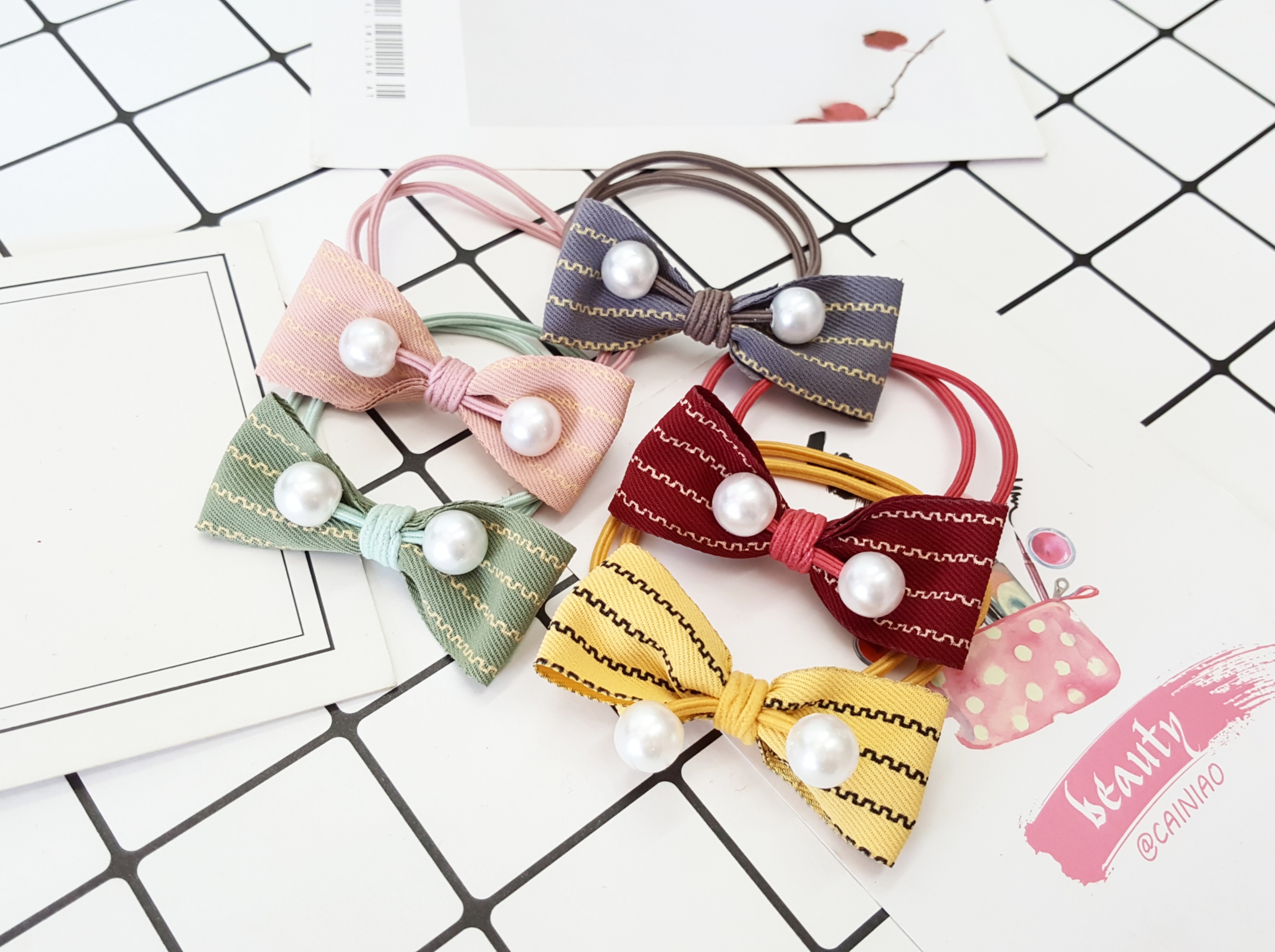 (GIÁ SỈ) COMBO 10 CÁI CỘT TÓC NƠ XINH XẮN 01