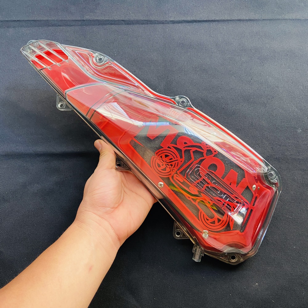 [XUYÊN THẤU] ỐP PÔ E TRONG SUỐT KẾT HỢP LỌC GIÓ ĐỘ MÀU ĐỎ TRANG TRÍ XE VISION 2015 ĐẾN VISION 2019 KHÔNG ĐỤNG HÀNG (MÀU KHÓI TRONG SUỐT)