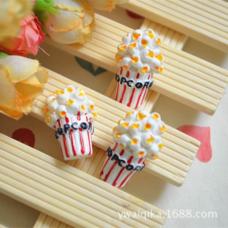 Charm (C11)[Ko Keo & Nút] slime/ Dụng Cụ Charm Trang Trí Kem & Bắp Rang Bơ (1-1.5cm)