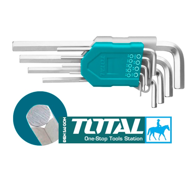 Bộ 9 lục giác đầu bằng 1.5-10mm TOTAL Chính hãng THT106191