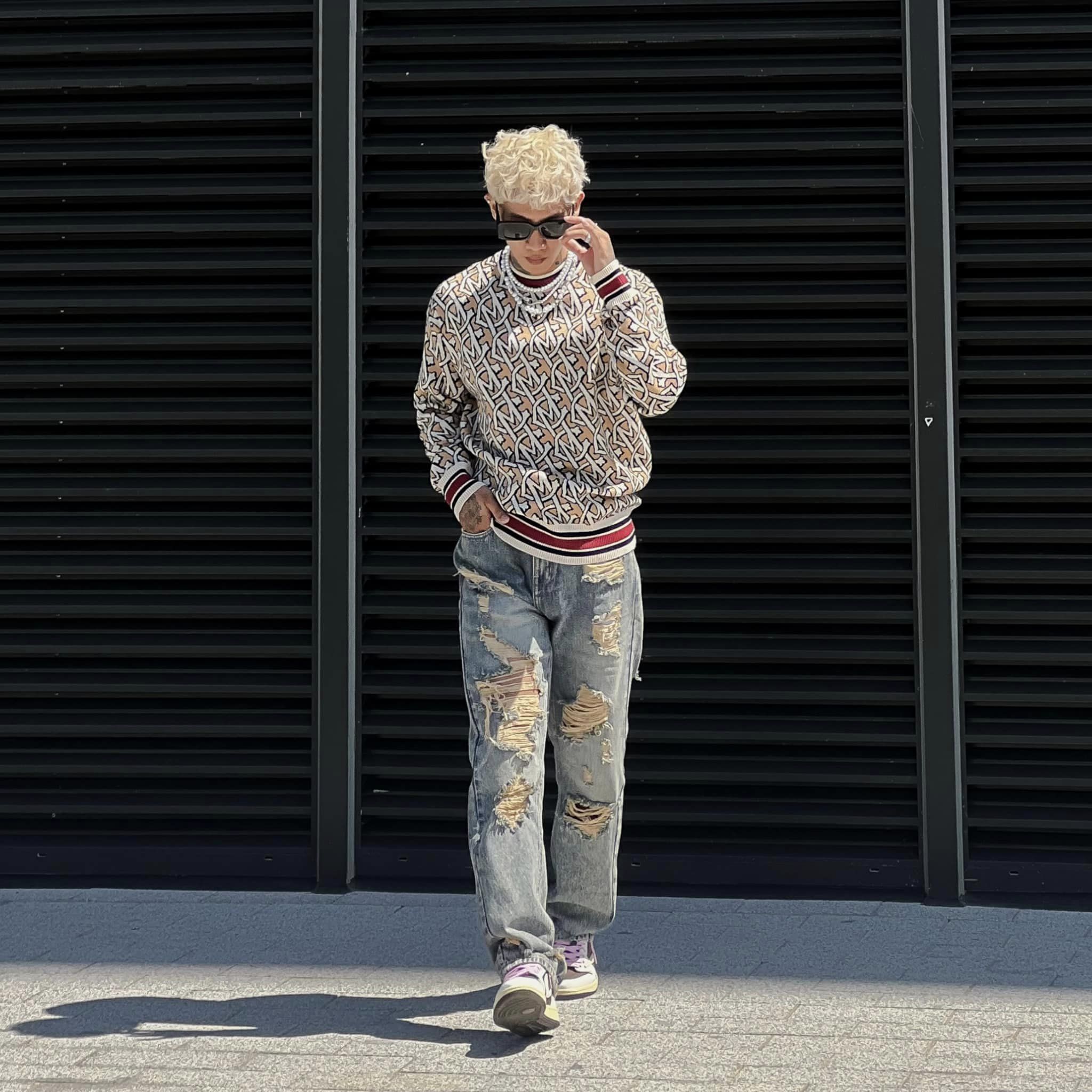 Áo len nam MIKENCO Monogram Knitwear S23