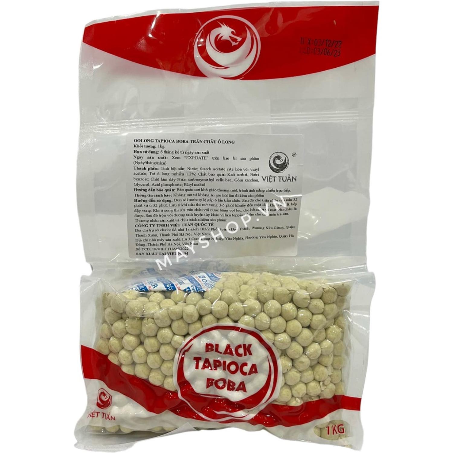 Trân châu Olong Tapioca Boba (200g)