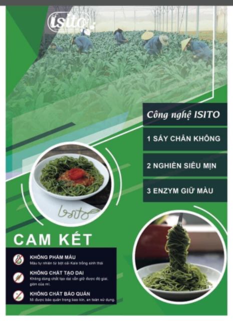 Mì cải KALE Hữu cơ healthy (400g =15 vắt mì)