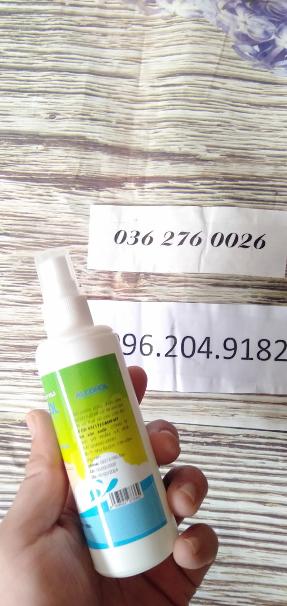 Xịt rửa tay khô kháng khuẩn alcohol 100ml