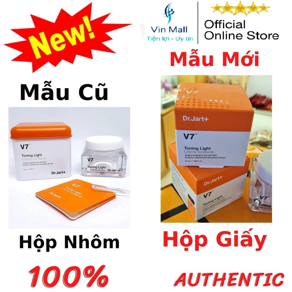 Kem Dưỡng Trắng Da V7 Toning Light Dr.Jart+ (50ml) - Hàn Quốc