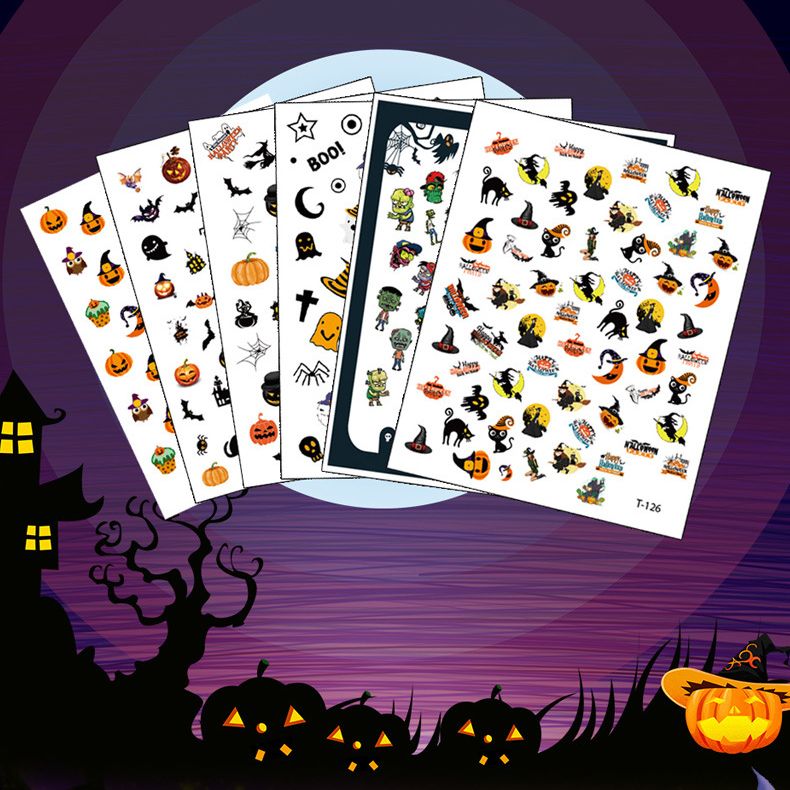 Sticker Halloween trang trí móng tay