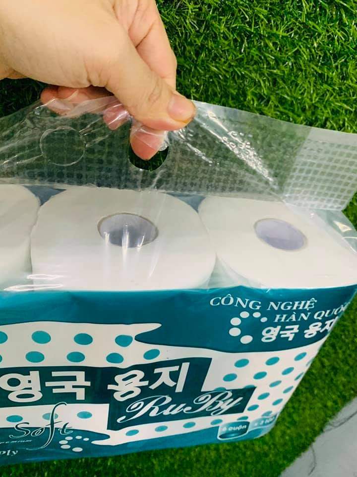 Giấy cuộn không lõi cao cấp RUBY hàn quốc (1 lốc 6 cuộn)