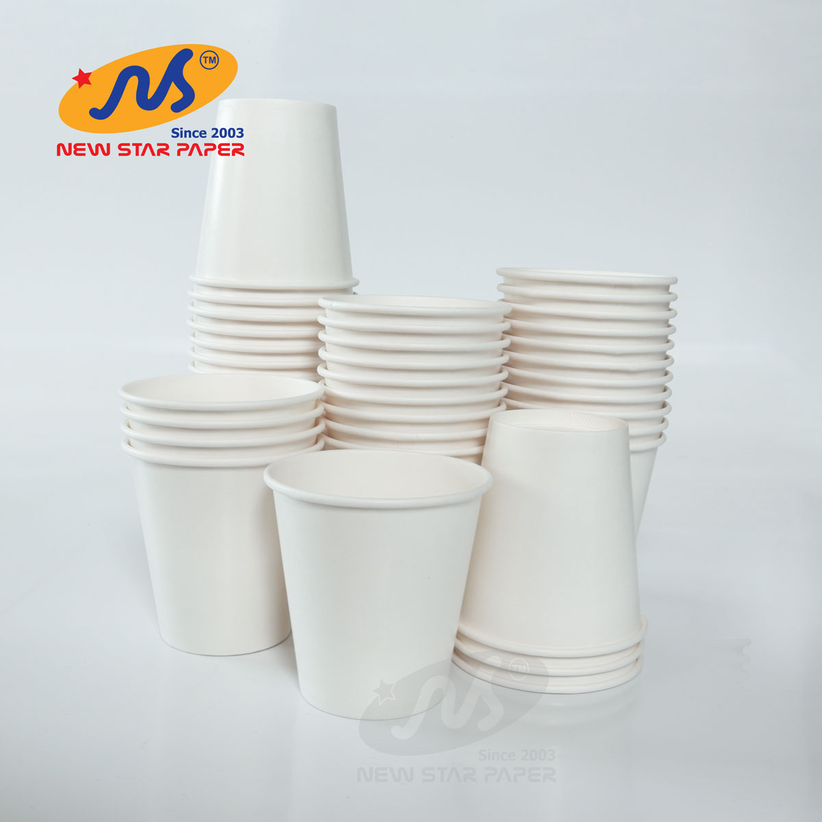 Ly giấy 6.5oz~192ml - Lốc 50 ly giấy trơn