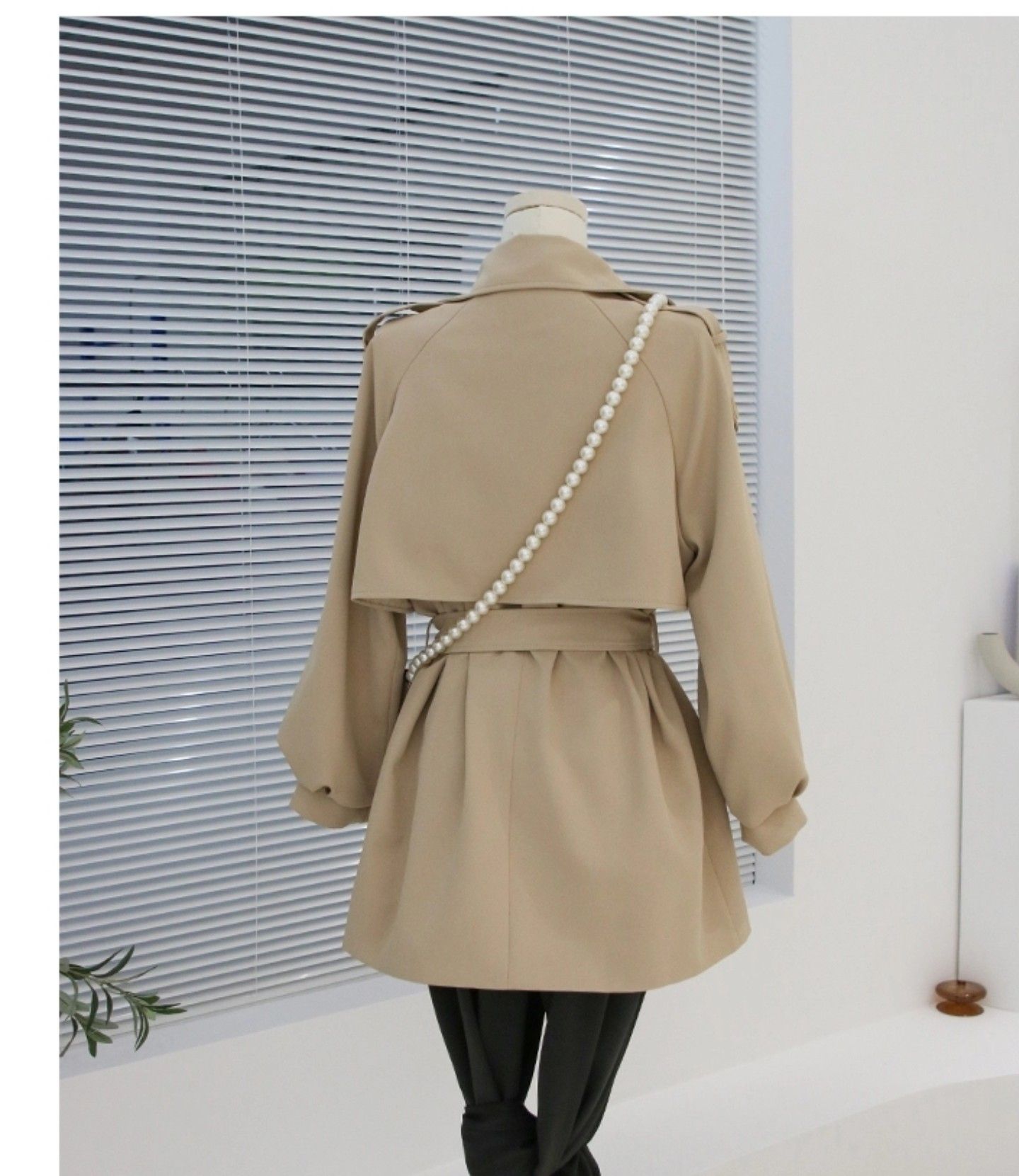 CHUNN Áo khoác kaki 2da dáng lửng
