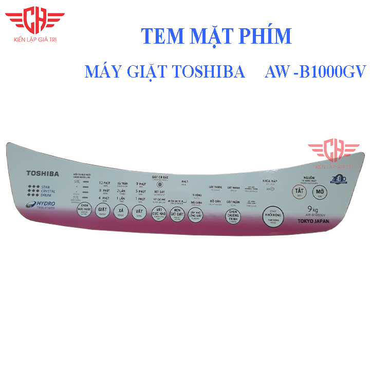 Tem phím máy giặt Toshiba B1000