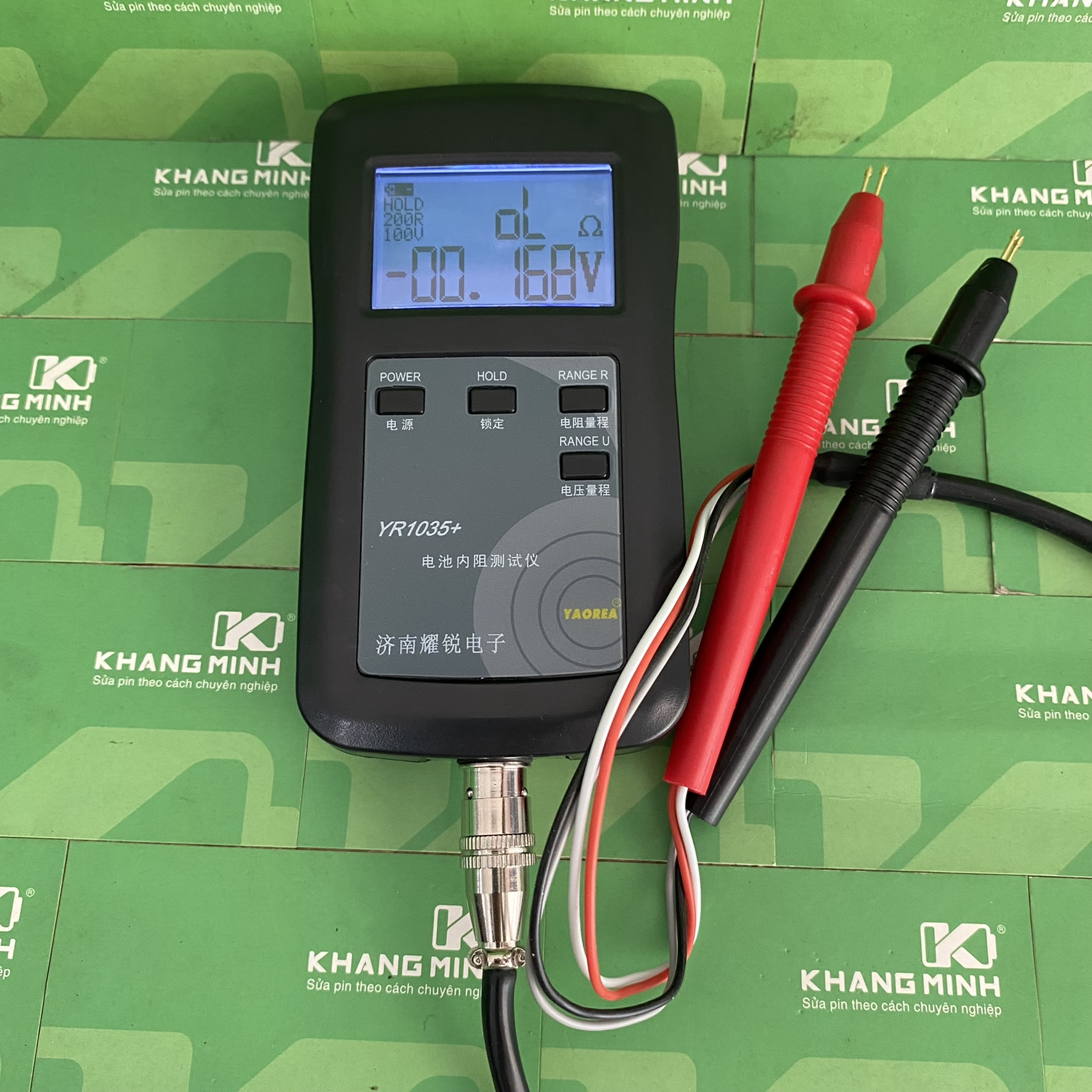 Máy đo nội trở yr1035+ độ chính xác cao, dãy đo 0-100v, 0-200r