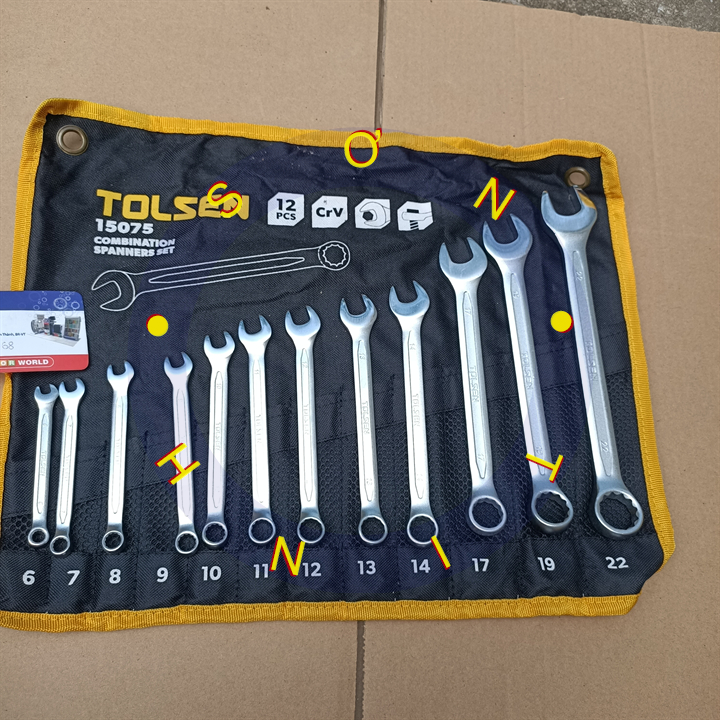 Chìa khóa vòng miệng tolsen cờ lê 6 7 8 9 10 11 12 13 14 15 16 17 18 19 20 21 22 23 mm