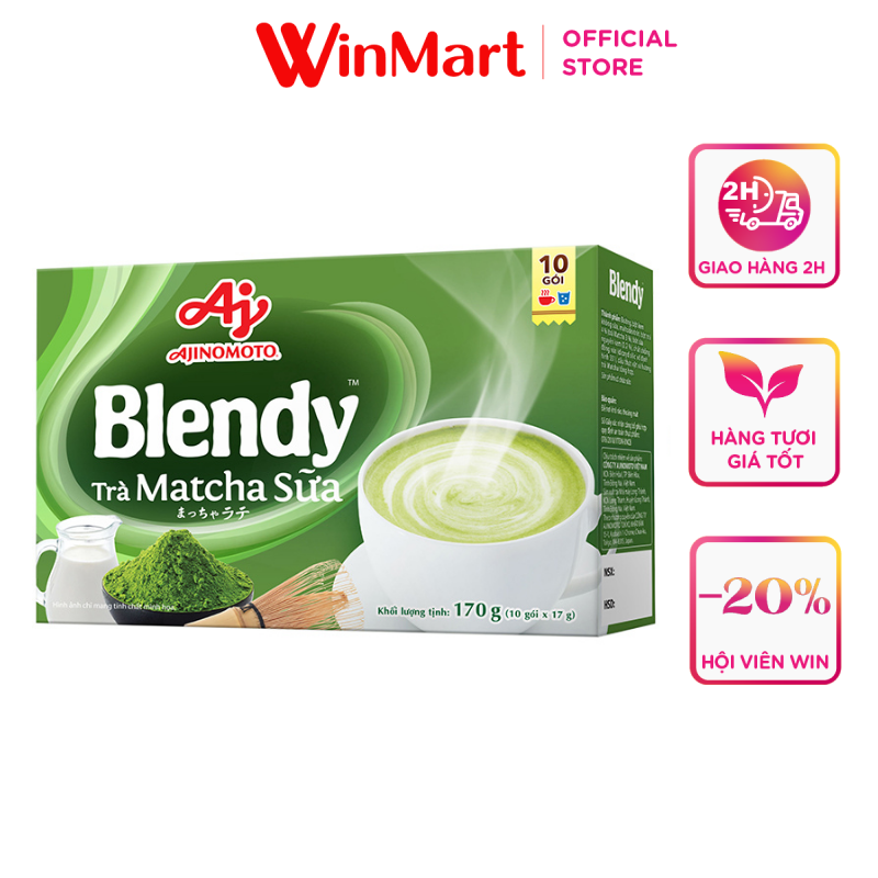- trà blendy matcha sữa ajinomoto hộp 170g t24