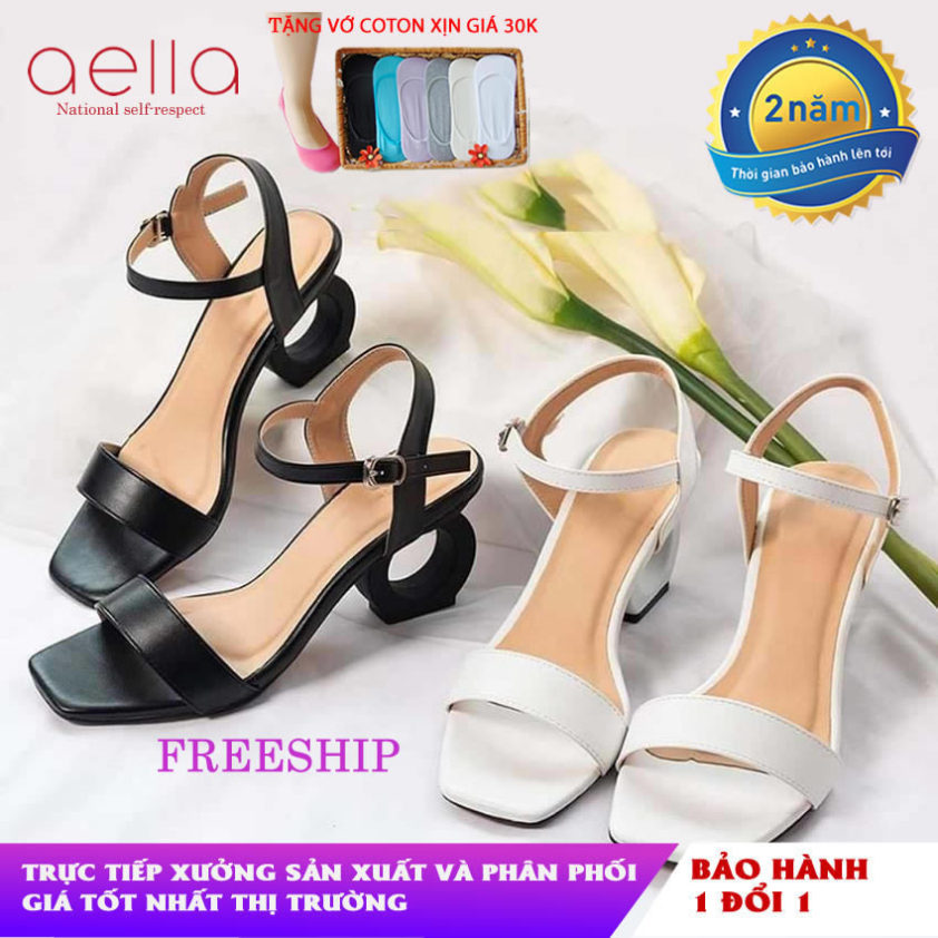 Giày cao gót nữ gót nhẫn 5cm AELLA AE001 - Da siêu mềm mịn , êm ái tuyệt đối - Giày sandal nữ cao gót, giày cao gót 5cm giá rẻ