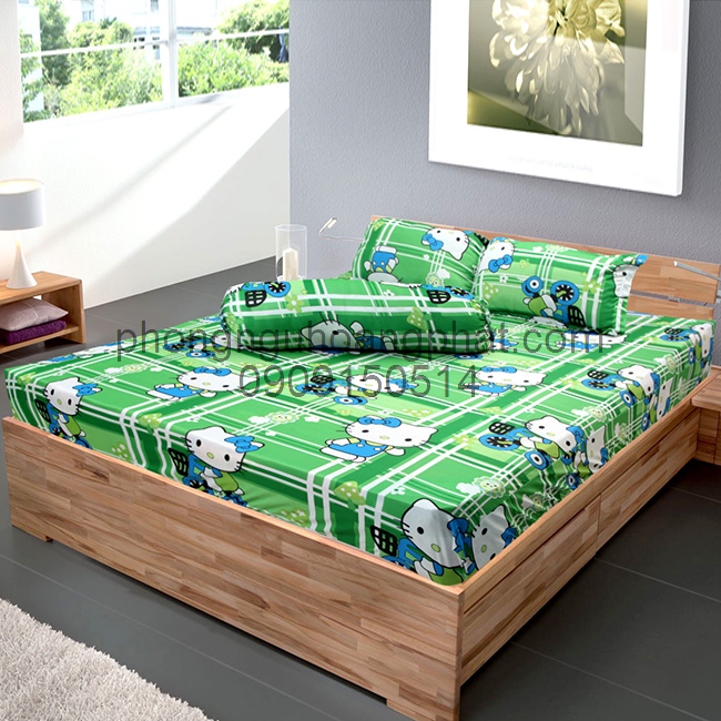 [HCM]Ga Nệm Thun Trãi Nệm Họa Tiết Đẹp 1M4 x 2M