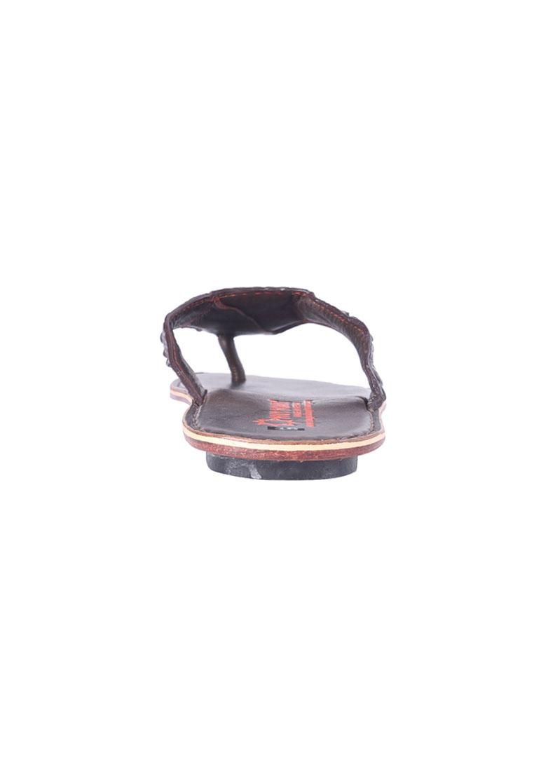 Dép nam da cá sấu màu nâu đất TH7220