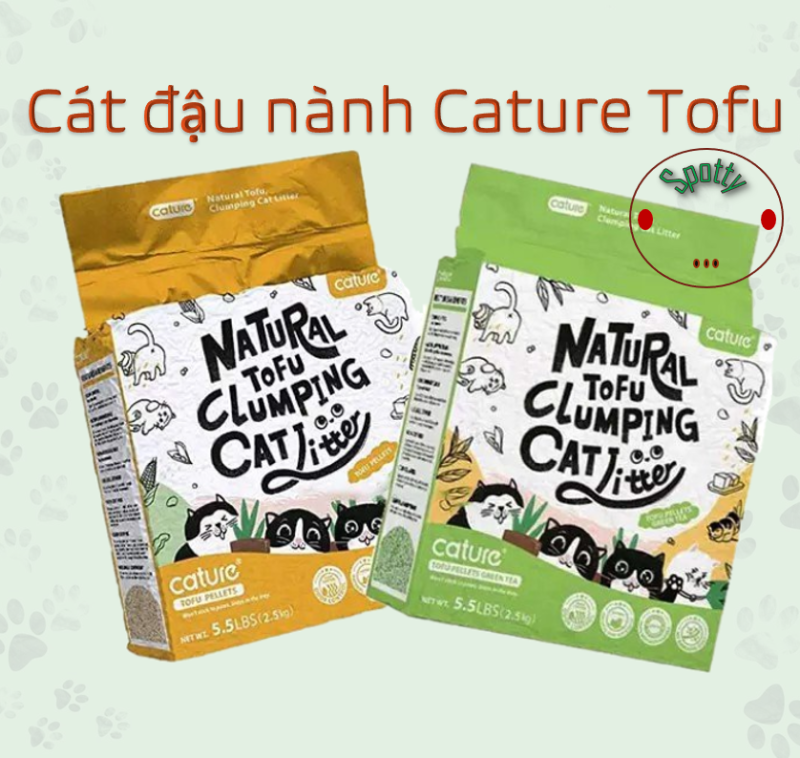 [HCM]Cát đậu nành Cature Natural Tofu 2.5Kg Siêu thơm | Cát lót vệ sinh cho mèo chuột | cát mèo