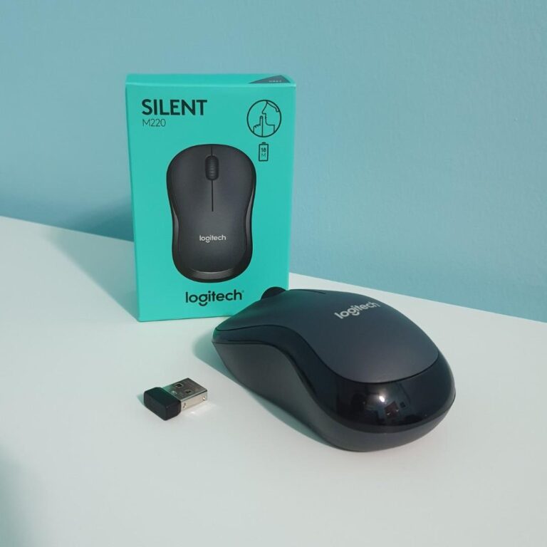 Chuột không dây logitech m220 giảm ồn - chuột máy tính không dây logitech tặng kèm pin + lót chuột công thức