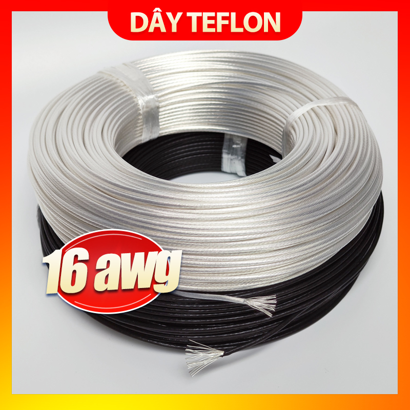 Bảng giá Dây điện mạ bạc vỏ teflon 16AWG - 1.5mm (Giá 1 mét)