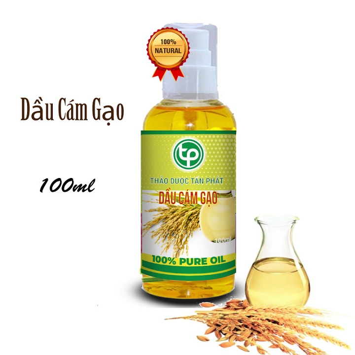 Dầu Cám Gạo Đẹp Da Ngừa Mụn 100ml - Thảo Dược Tấn Phát