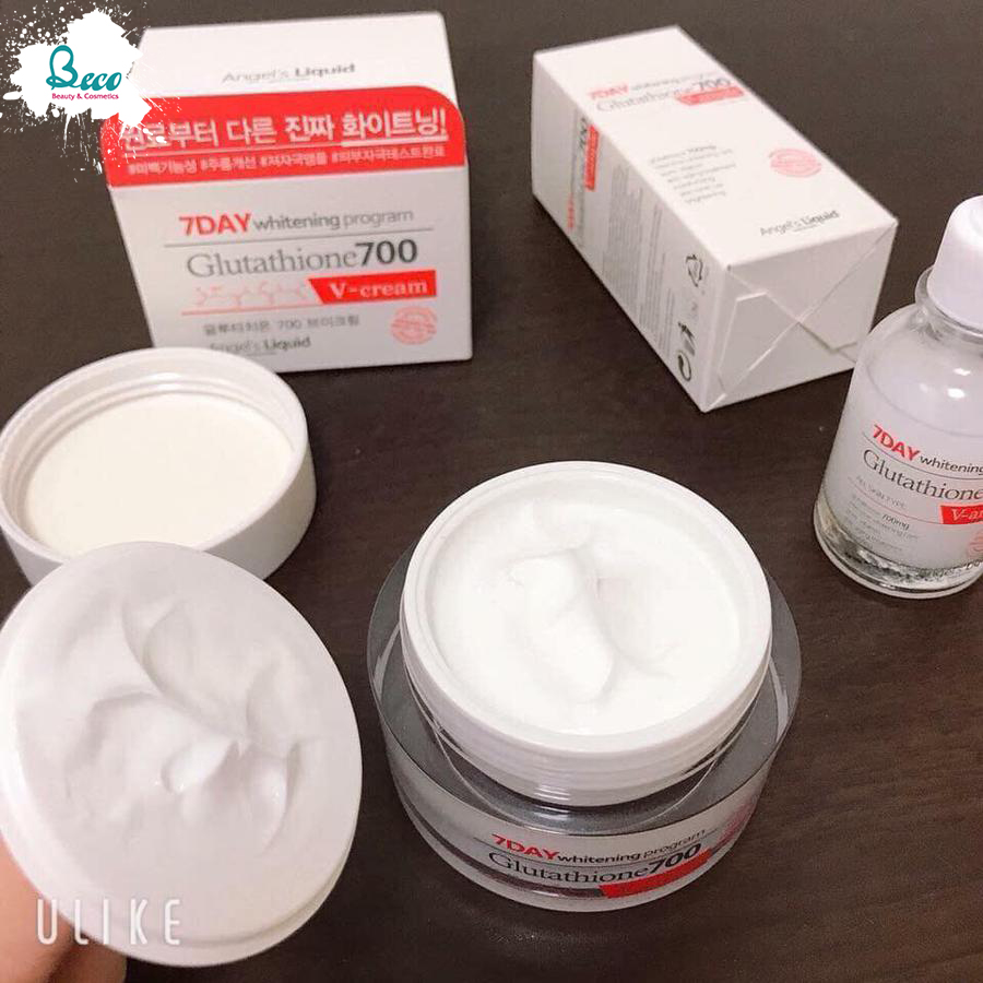 Kem Dưỡng Trắng Da 7Day Whitening Program Glutathione 700 V-Cream
