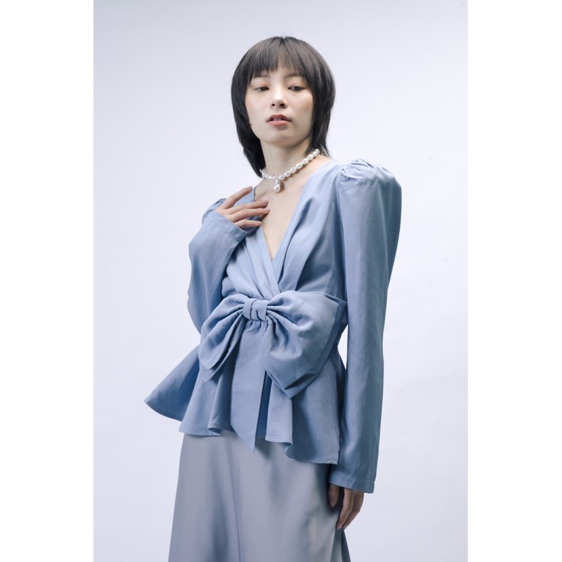 Áo Kiểu Nữ Phối Nơ Celia Bow Top
