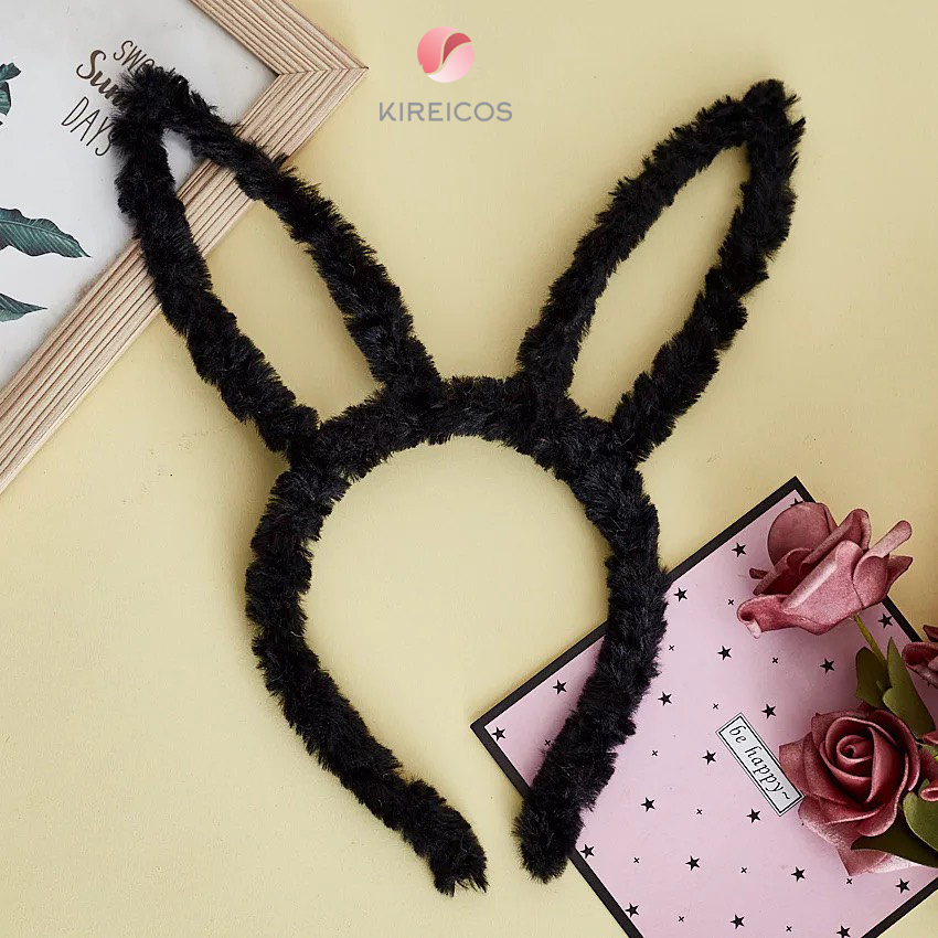 Băng Đô Tai Thỏ Lông Sù Mềm Siêu Cute - kireicos