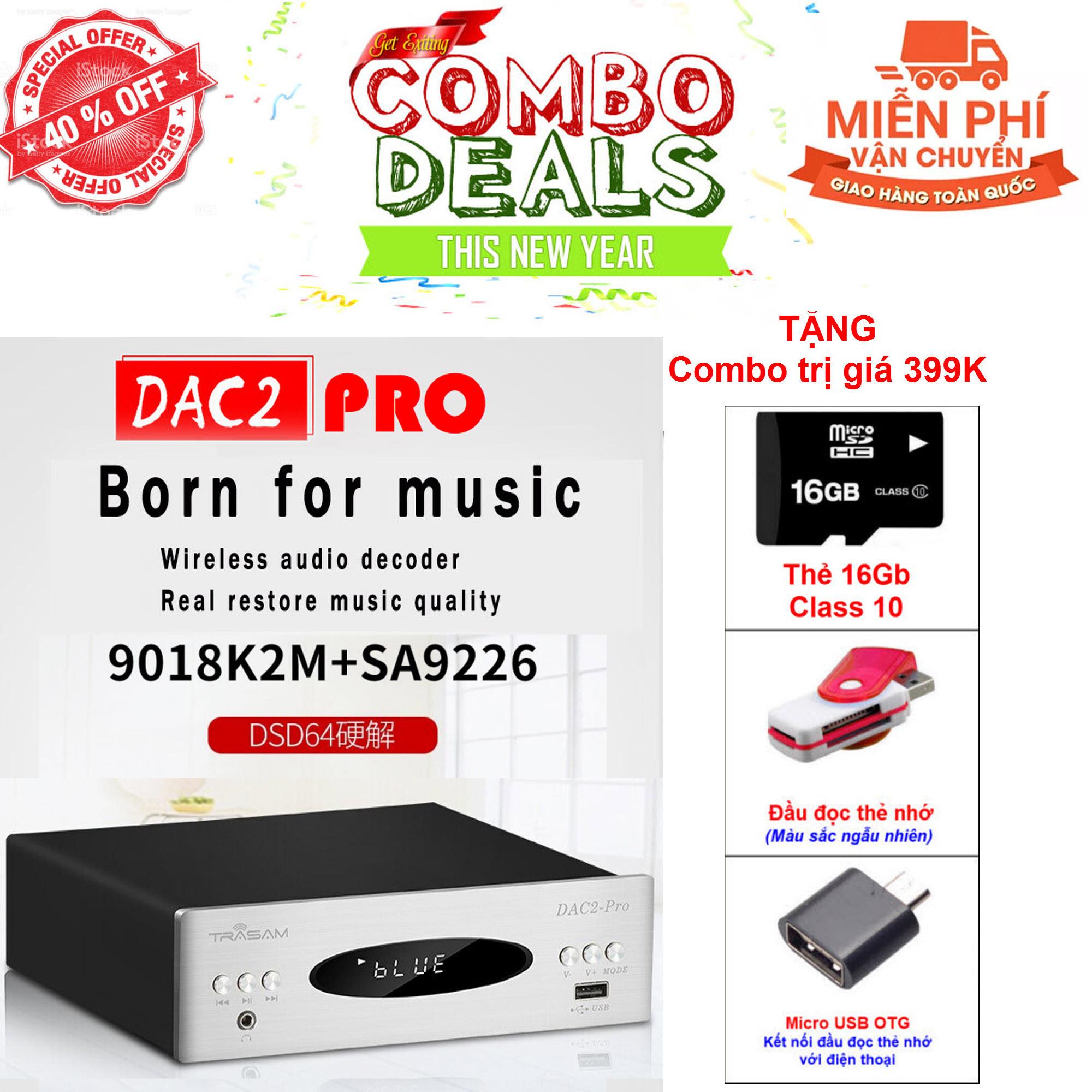 (Tặng ComboLên Tới 399K) - TRASAM DAC 2 PRO - DAC NGHE NHẠC DSD BLUETOOTH 2019 - DAC giải mã TRASAM DAC 2PRO 2019 32bit/192khz Bluetooth (Bạc) Bộ DAC giải mã TRASAM DAC 2 Plus Bluetooth 24BIT/192KHZ
