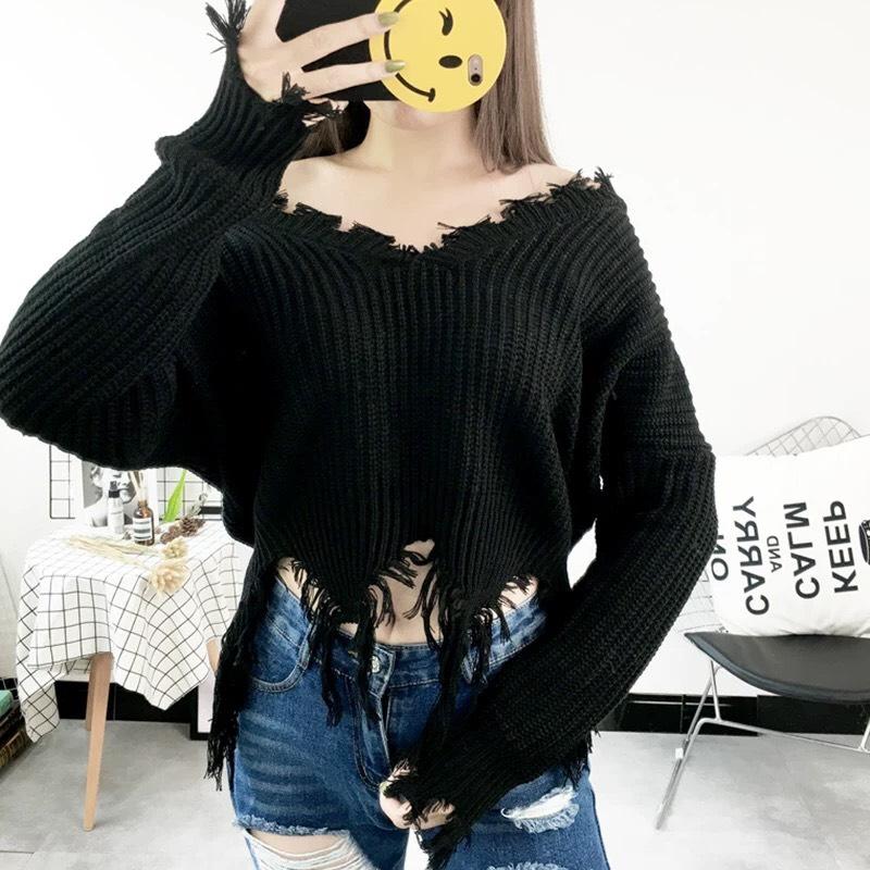 ÁO LEN CỔ TIM LAI TUA RUA CỰC HÓT DT