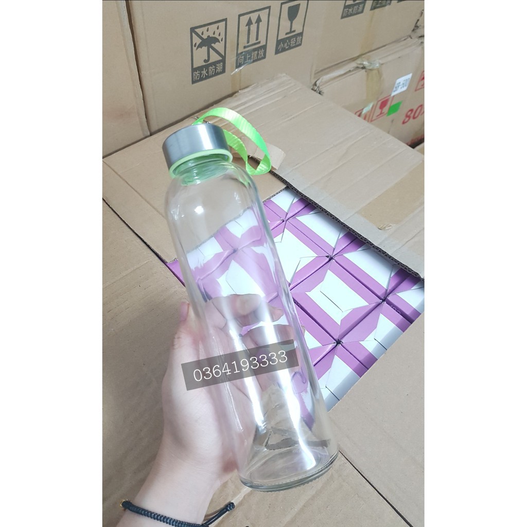 [HCM]Chai Thủy Tinh Detox Có Dây Xách 300Ml