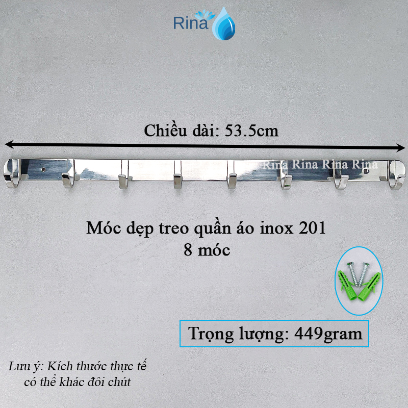 Móc treo quần áo inox 201, móc dẹp inox dày