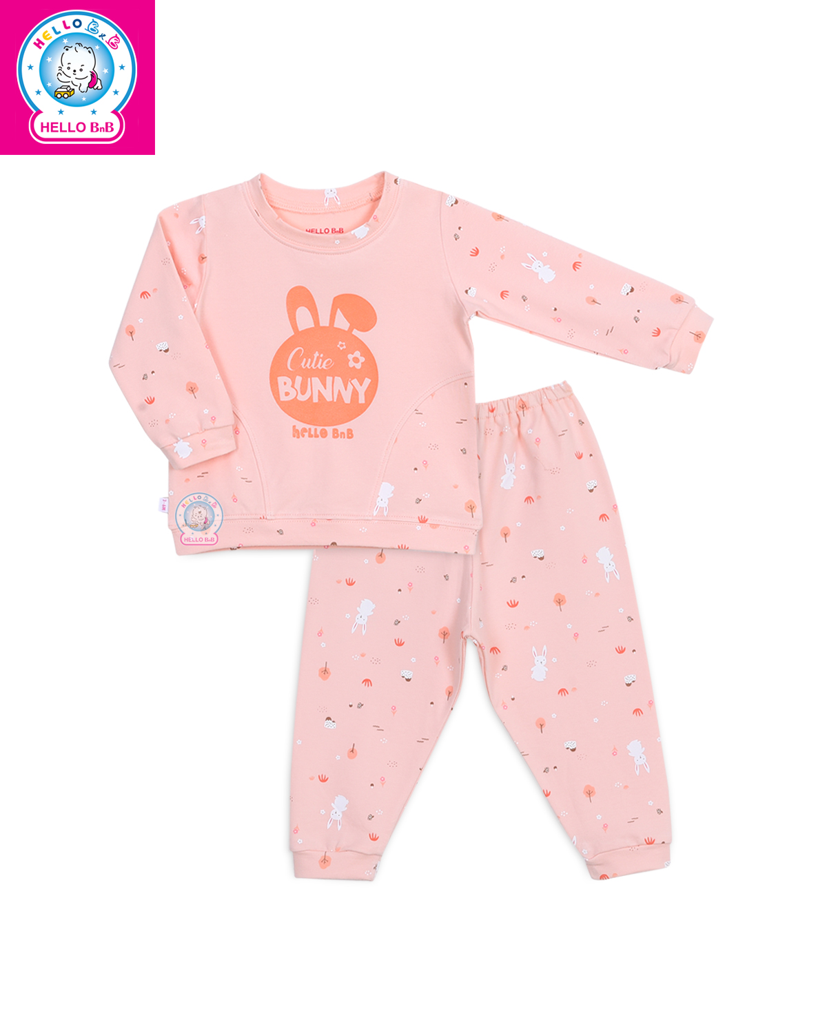 Bộ dài bo bé gái BA1387 - HELLO BnB (hình in ngẫu nhiên)