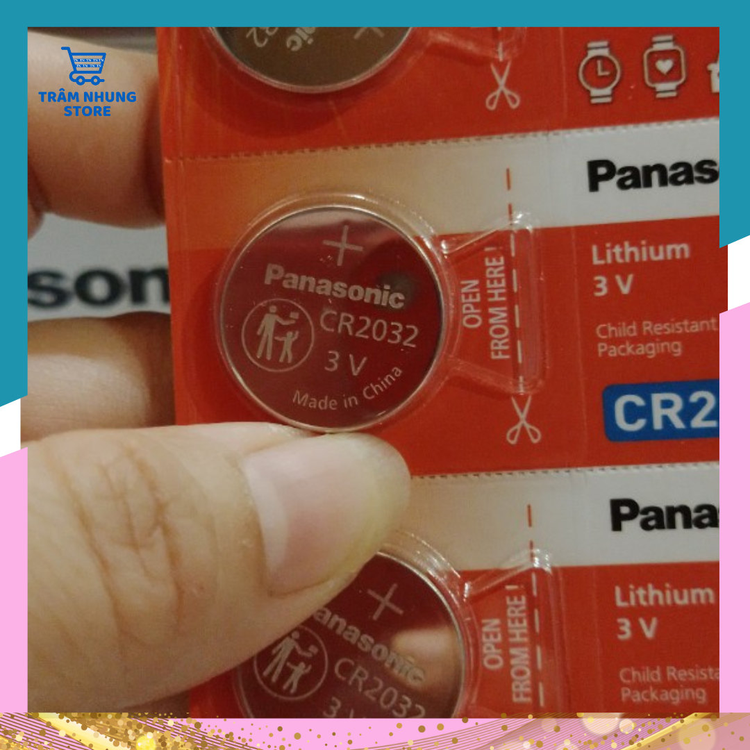 Vỉ 5 viên Pin nút Panasonic 3V CR-2032/5BEW