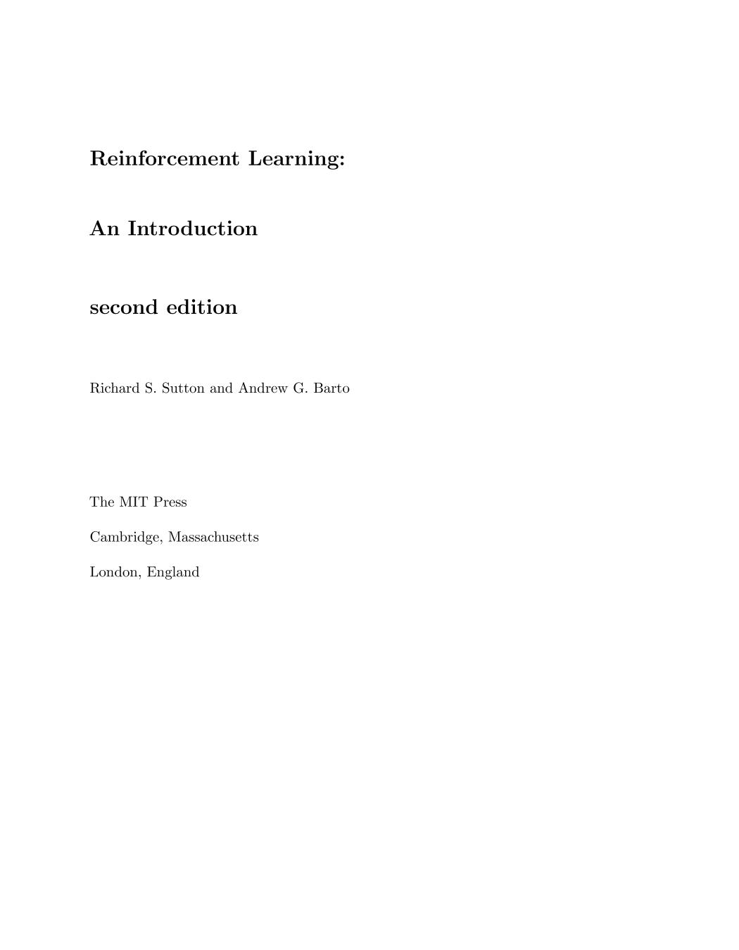 sách Reinforcement Learning An Introduction